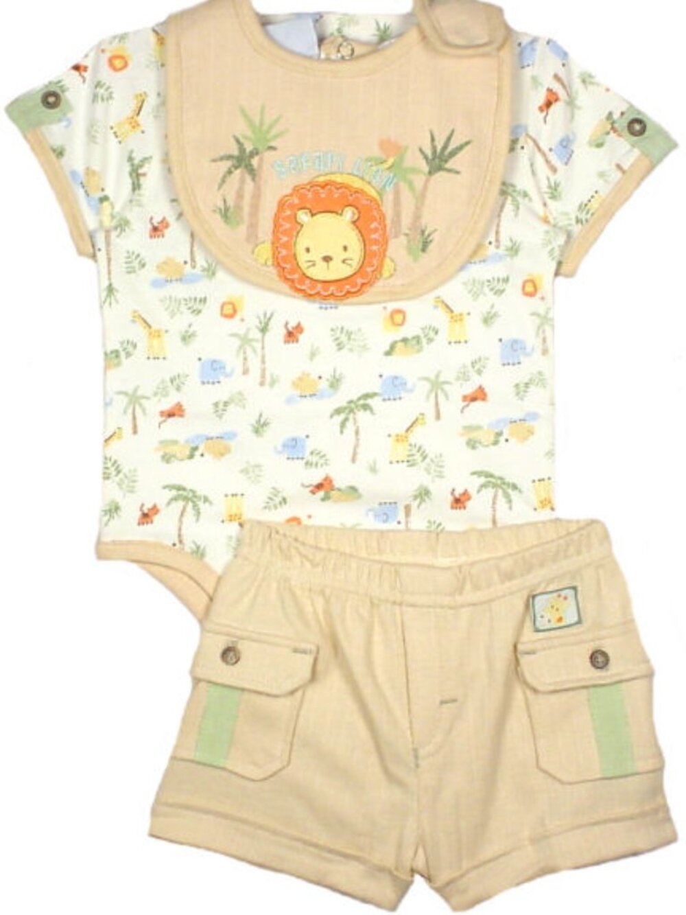 Baby Grand - Baby Boys' 3-Pc Safari Short Set